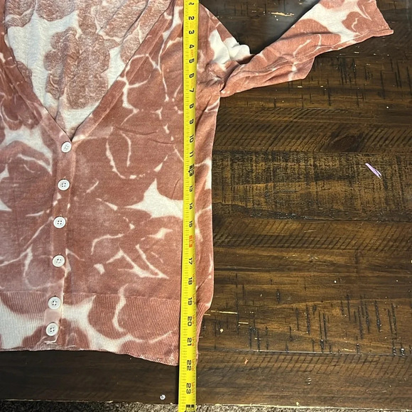 J. Crew Silk & Linen Bold Floral Cardigan Sweater Size Small Coastal Classic - Picture 9 of 11